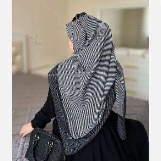روسری دیپلمات سفید مشکی شیک اسپرت همه جاپوش مناسب مجالس و روزمره