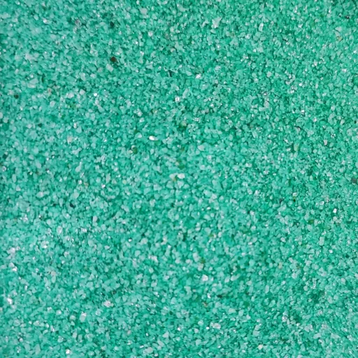 شن رنگی سیلیس شکری (سبز کله غازی) بسته 500 گرمی