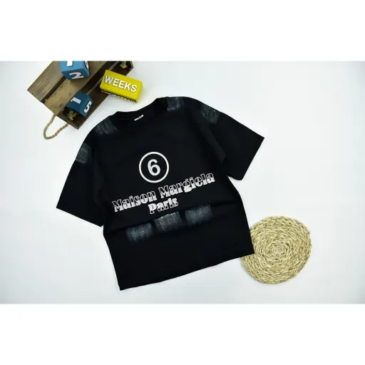 تیشرت پسرانه یقه گرد پنبهای طرحدار مدل 11390 گزینه ها سایز 11تا12سال(سایز60) | نسکافه ای