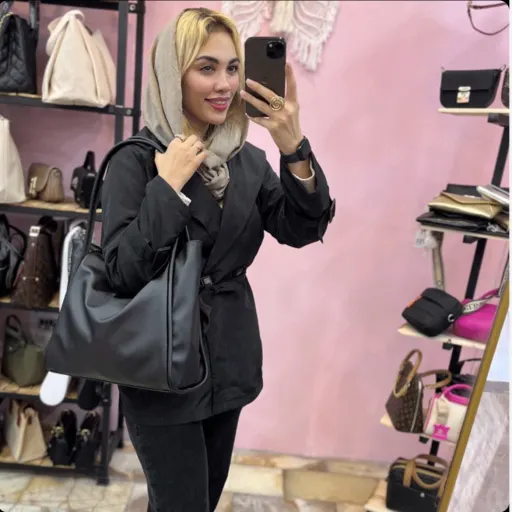 کیف زنانه دوشی نرمالو رنگ مشکی
