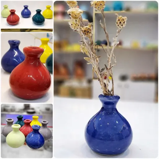 گلدان نقلی دکوراتیو بامبو سرامیکی(پس کرایه)