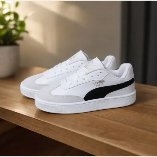 ونس زنانه پوما puma سفید مشکی سایز 38