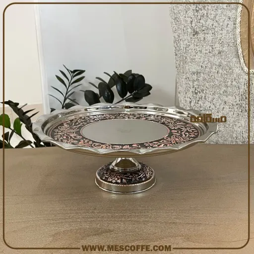 شیرینی خوری مسی زنجان(مدل گل یاس/کد1892)