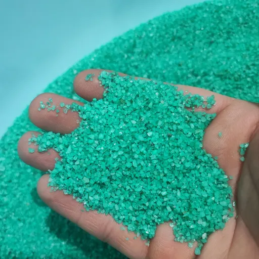 شن رنگی سیلیس (سبز کله غازی) بسته 500 گرمی