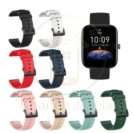 بند سیلیکونی ساعت هوشمند شیائومی Xiaomi Amazfit Bip 3 Strap Silicone Band رنگ قرمز