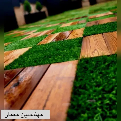 کفپوش چمن مصنوعی 30 در 30 سانتیمتر تایل گرین وال و فضای باز نصب آسان بدون نیاز به چسب