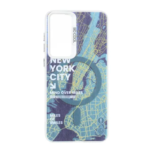 قاب مگ سیف SO COOL طرح New York سامسونگ مدل Samsung Galaxy S25 FE