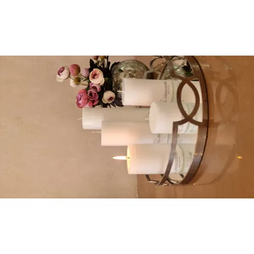 شمع استوانه ای قطر 6 نوع پارافین پارافین گیاهی