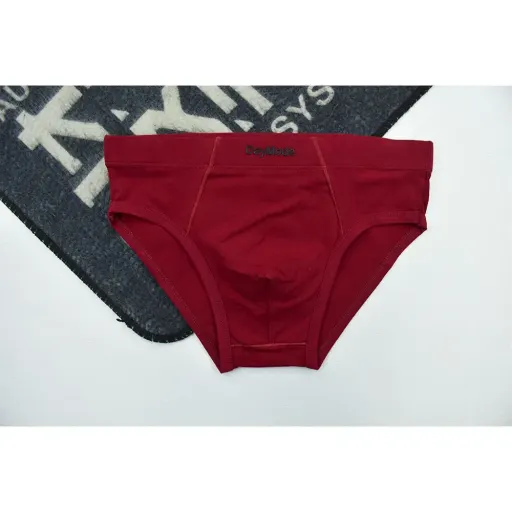 شورت اسلیپ مردانه پنبه لاکرا ساده رنگ زرشکی کد 11143 گزینه ها سایز XL