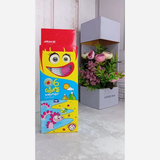 آبرنگ 6 رنگ آریا 
