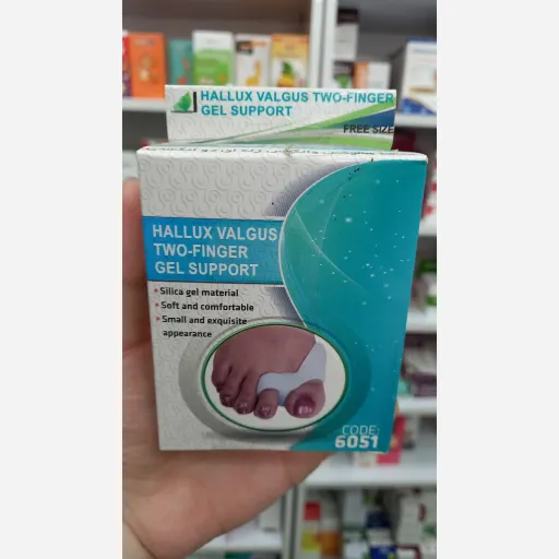 محافظ هالوکس والگوس ژله ای دو انگشتی سماطب کد 6051 فری سایز سفید