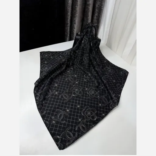 روسری نخی قواره متوسط شب گل شنل 