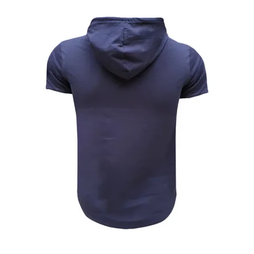 تی شرت کلاه دار مردانه مدل your کد 7657 سایز سرمه ای - XL