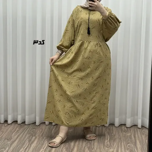 پیراهن نخی زنانه و دخترانه مدل بوگاتی منگولهدار فری سایز تا 52 گزینه ها 2