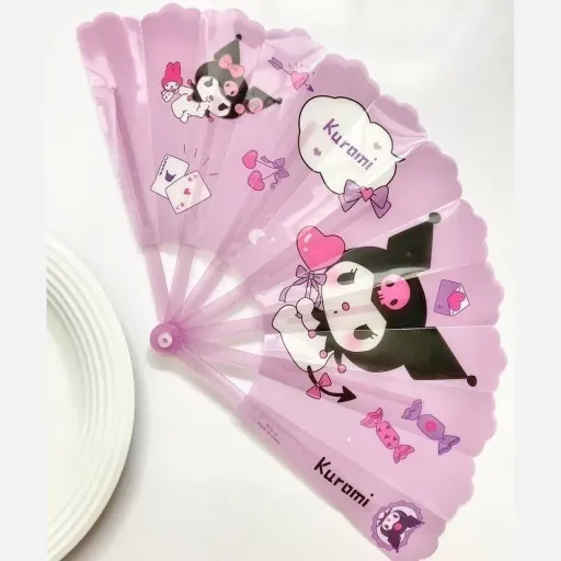 بادبزن  بچه گانه طلقی مدل کرومی 