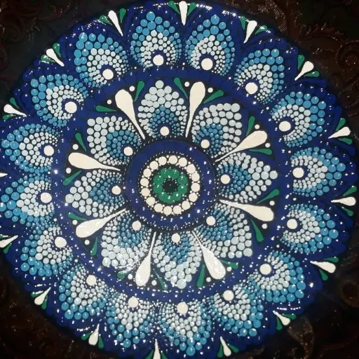دیوارکوب سفالی نقطه کوبی شده کد 3 (پس کرایه)