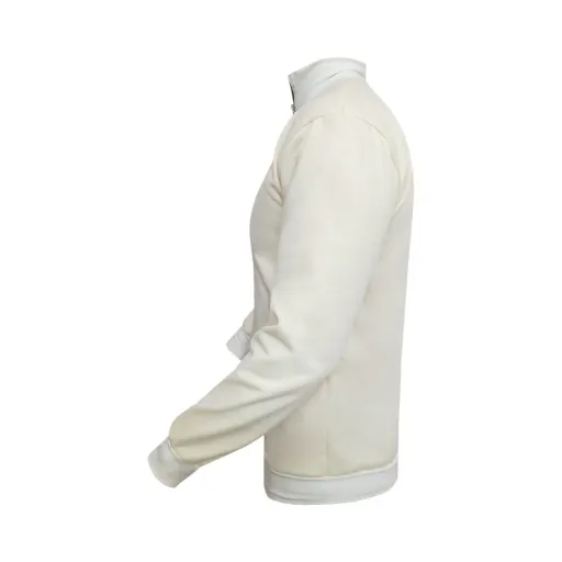 نیم زیپ کرم طرح ساده کد7689 سایز XXL