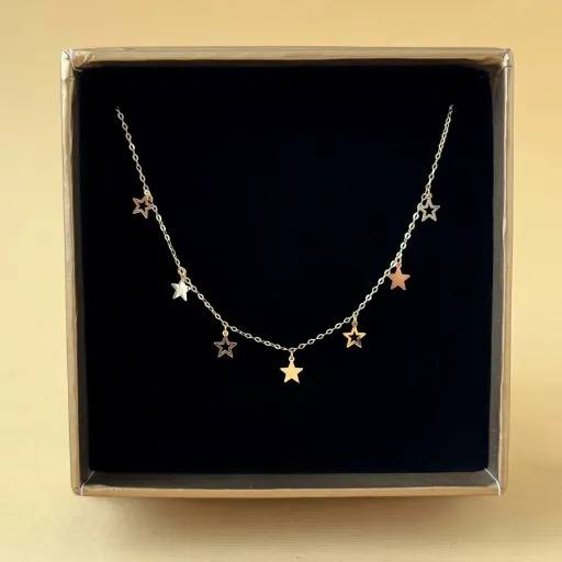 گردنبند طلا مدل ستاره- 1.050 گرم