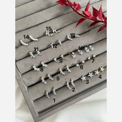 پیرسینگ جواهری استیل رنگ ثابت ضد حساسیت گزینه ها 9
