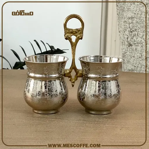 جا قاشقی مسی کروم طرح دار(کد 059)