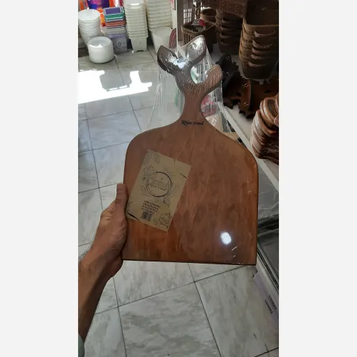 سینی چوبی پذیرایی طرح شاخ گوزن  سایز متوسط