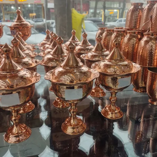 جام پایه دار مسی 