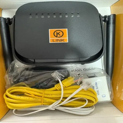 مودم +ADSL2 کی لینک مدل 124s گارانتی گارانتی 12 ماهه زرین مهام رهاورد (6 ماه تعویض و 6 ماه تعمیر)