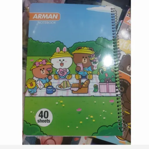 دفتر مشق 40 برگ حاشیه دار رنگی (دفترچه) با کیفیت عالی