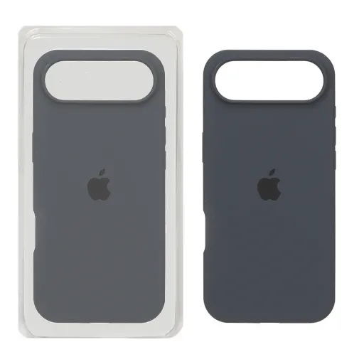 قاب سیلیکونی پاک کنی اورجینال Apple iPhone 17 Air (پک اصلی) رنگ خاکستری