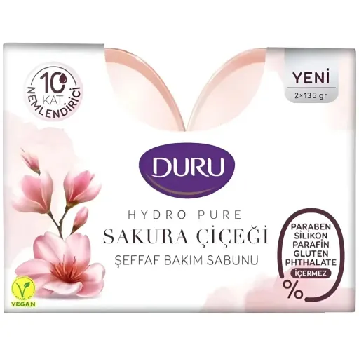 صابون آبرسان دورو DURU حاوی عصاره شکوفه گیلاس بسته 2 عددی