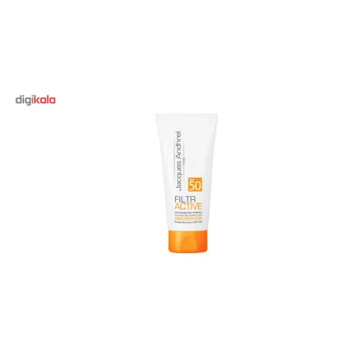 کرم ضد آفتاب بدون رنگ ژاک آندرل پاریس مدل FILTR ACTIVE SPF 50 مناسب پوست های خشک و معمولی حجم 50 میلی لیتر