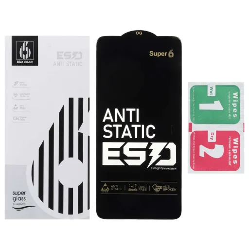 محافظ صفحه نمایش شیشه ای Full Cover ESD Anti Static - Super 6 OG مدل Samsung Galaxy A31 / A32 4G / A33 5G / A22 4G / ...