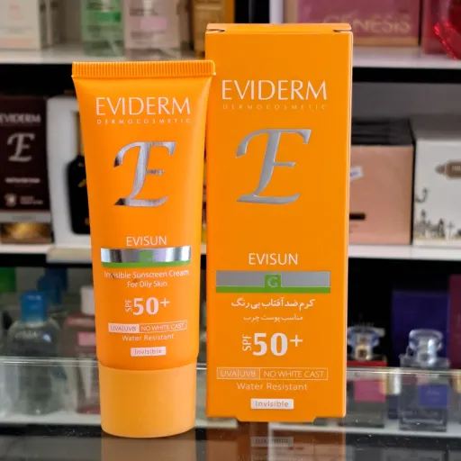کرم ضدآفتاب بی رنگ پوست چرب SPF50 اویدرم