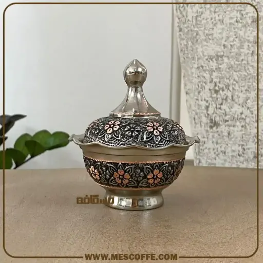 قندان مسی برای جهیزیه(مدل لاله گلبرگ/کد2021) | تعداد 6