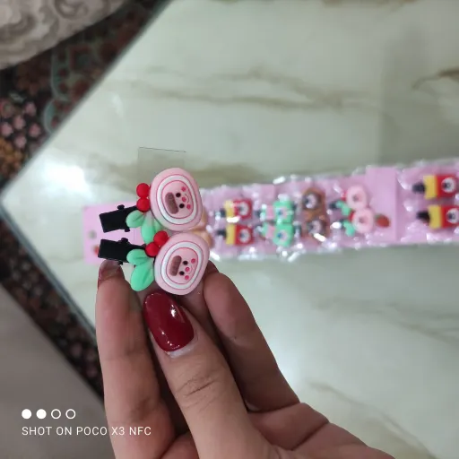 گیره مو جفتی جذاب و زیبا وقشنگ سیلیکونی 
