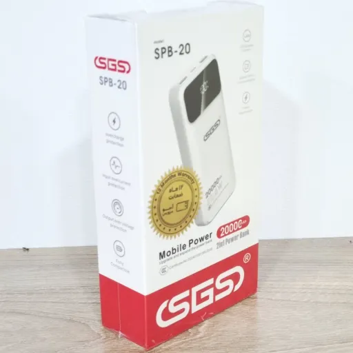 پاور بانک 20000 هزار  مدل SPB-20 برند اس جی اس SGS 