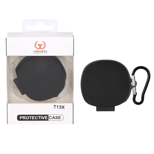 کاور سیلیکونی ایرپاد کیوسی وای پاک کنی اورجینال درجه یک Yoshita مدل QCY T13X رنگ مشکی