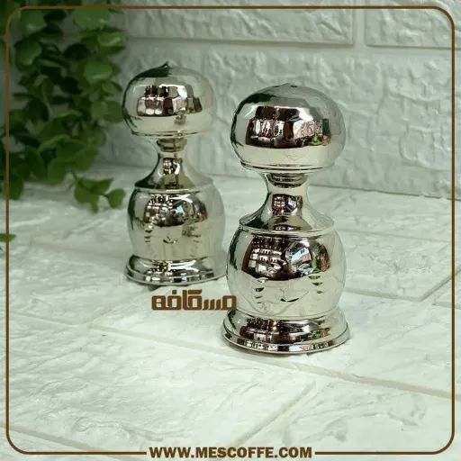 جدیدترین نمکدان مسی کروم(طرح گل) | تعداد 6