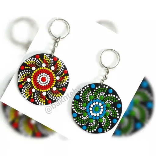 جاکلیدی چوبی نقطه کوبی شده کد 4