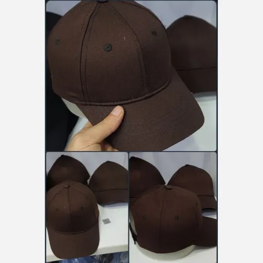 کلاه کپ کتان قهوه ای سوخته