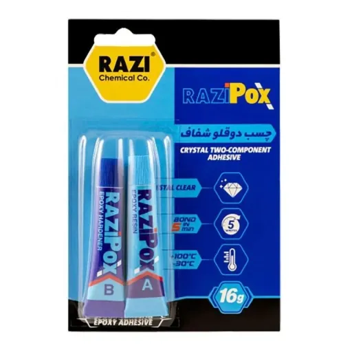 چسب دوقلو شفاف رازی 16 گرم