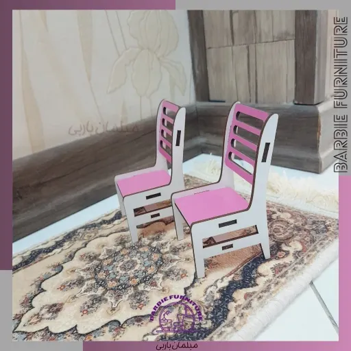 ماکت صندلی / بسته دو عددی رنگ افرا ( کرم طرحدار )