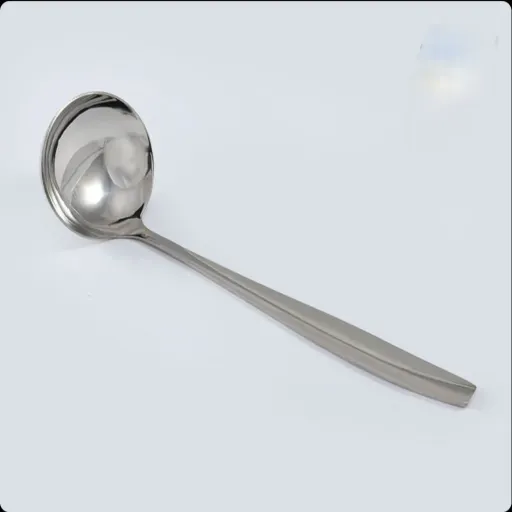 ملاقه استیل مات و براق طرح ماینز قاشق خورشت(ملاقه خورشت)