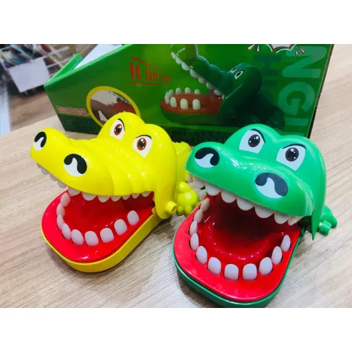 بازی فکری تمساح گازگیر Crocodile Dentist سرگرمی خانوادگی هیجانانگیز رنگ زرد