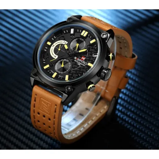 ساعت نیوی فورس Naviforce NF 9068 B/Y/B/N بند چرم