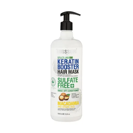 ماسک مو میسوری مدل KERATIN BOOSTER مناسب برای موهای خشک حجم 1000 میلی لیتر به همراه ماسک مو میسوری مدل زیتون مناسب ب...