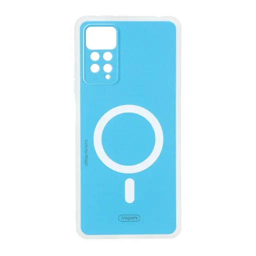 قاب Colorful Magic طرح مگ سیف محافظ لنزدار Xiaomi Redmi Note 12 Pro 4G / Redmi Note 11 Pro رنگ آبی