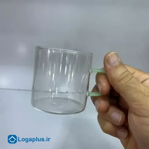 ست 6 عددی لیوان پیرکس دسته سبز آنتیشوک (پسکرایه)