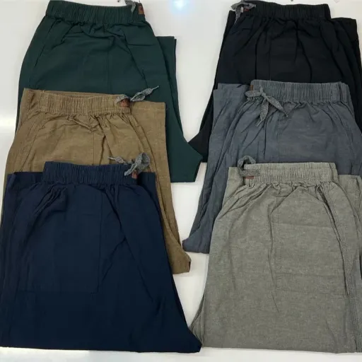 شلوارک مردانه کتان ساده سنگشور کهن سایز 3XL