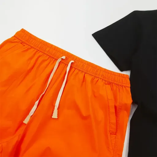 ست تیشرت و شلوارک مردانه مشکی جنس پنبه و کتان کد 10251 گزینه ها سایز XXL | مشکی